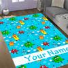 Tappeto da pavimento con blocchi numerici Inverno Divertente Nome Personalizzabile Tappeto per Ufficio Design per Stanze dei Giochi Camere da Letto Ingresso Tappeto Antiscivolo per Esterni Ufficio Arredamento per la Casa
