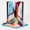 Floral Satin Silk Square Scarf – Versatile Fashion Accessory for Women