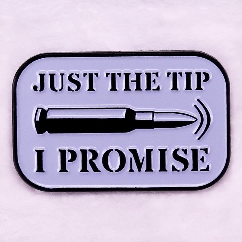 

Тонкий брошь-значок с юмором для взрослых чёрный