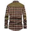 Autumn and Winter Men's Fleece Long Sleeve Plaid Shirt Warm Business Casual Fashion Cotton Shirt