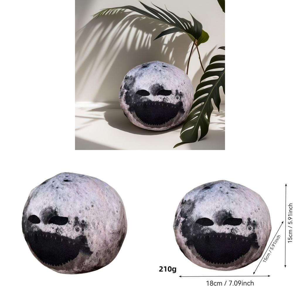 Cuscino Peluche Luna Sveglia Con Imbottitura in Cotone PP Per Bambini e Fan
