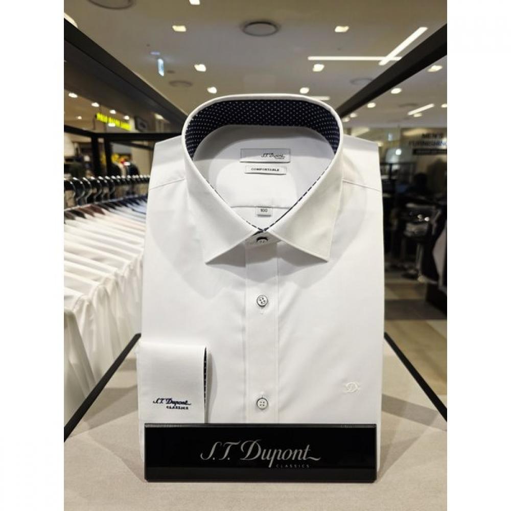 S.T. Dupont Хлопковая смесь Эластичная рубашка с длинным рукавом Приталенная Se5sm22ls753swh 110