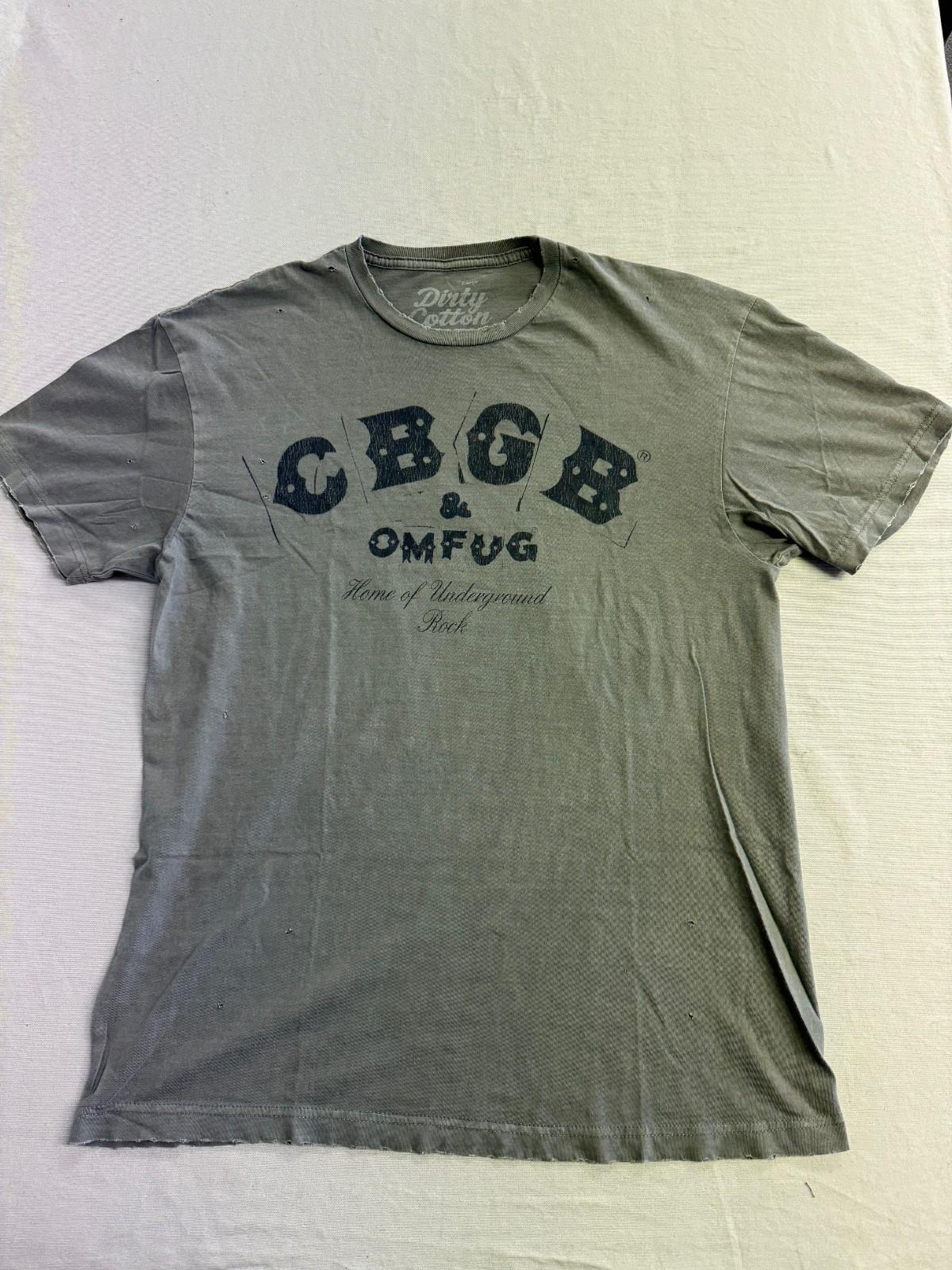 CBGB T-shirt - Thrashed / Faded CBGB & OMFUG 315 Bowery New York Tee - Official XXXXL
