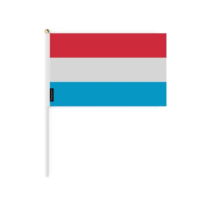 Mini Flag of Luxembourg – 14 X 21 Cm – Handheld – Polyester – 1 Piece – Pixelforma