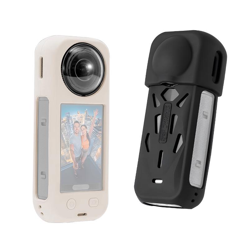 For Insta360 X5 Soft Silicone Case Anti-Scratch Protective Case Shell Non-Slip Panoramic Camera Skin Cover Lens Protective Cover