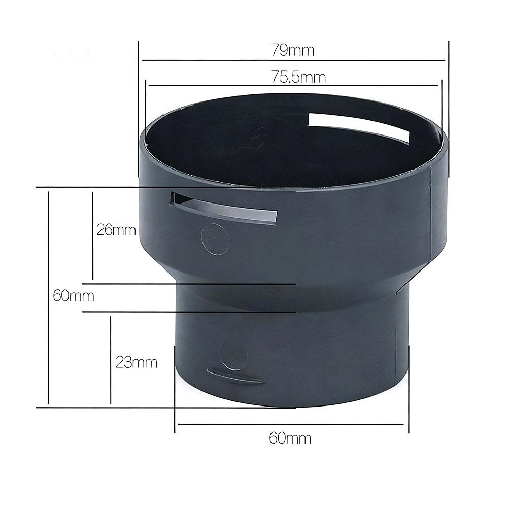 

1 Piece 42mm 60mm 75mm Diesel Heater Air Duct Ducting Connector Black For Car Truck VAN Camper 60/75mm To 42/60/75mm Converter