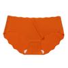 Girls' Plus Size Breathable Ice Silk Panties - Solid Color, Seamless, Mid-Low Waist Triangle Underwear