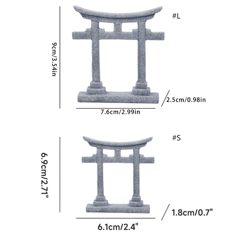 Torii Gate Aquariums Decoration Landscape Ornaments for Fish Tanks Dollhouse