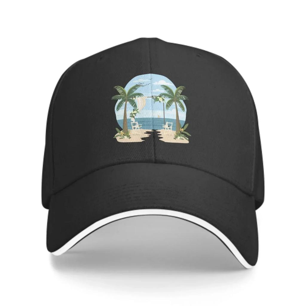 Summer Tropical Baseball Caps Fashion Casquette for Unisex Women Adjustable Casual Trucker Hats for Sports Outdoor Activities