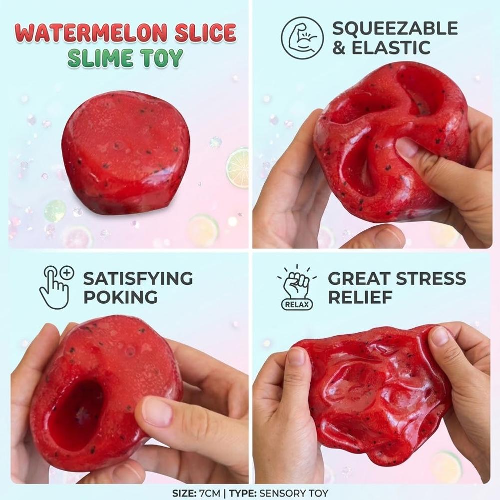 Watermelon Squishy Toy Slow Rising Soft Squeeze Fruit Stress Relief Toys Fake Food Simulation Model Adult Kids Gift