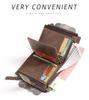 Men's Coin Purse Wallet RFID Blocking Zipper Vintage PU Leather Wallet Credit Card Holder Money Bag Wallet Man