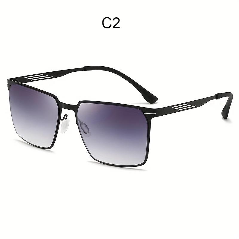 Men's sunglasses, fashionable metal square sunglasses for fishing while driving