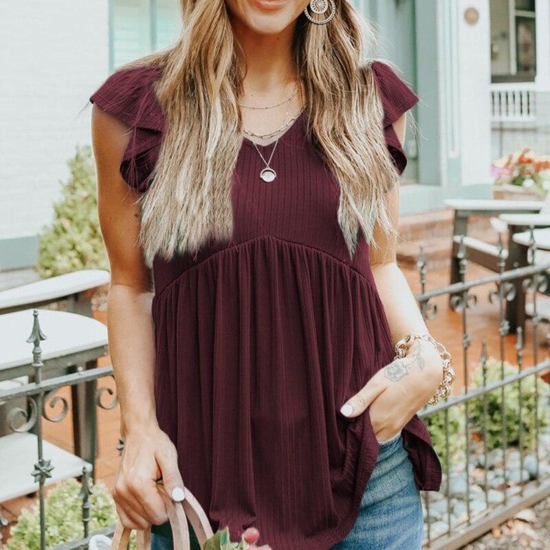 Harajuku blusas плиссированные полосатые блузки 2022, футболки для женщин, верхняя женская футболка, женская футболка, топы roupas femininas, футболка S красный