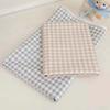 Dust-proof Plaid Tablecloth 120x120cm Ins Table Cloth Premium Dining Table Protector  Student