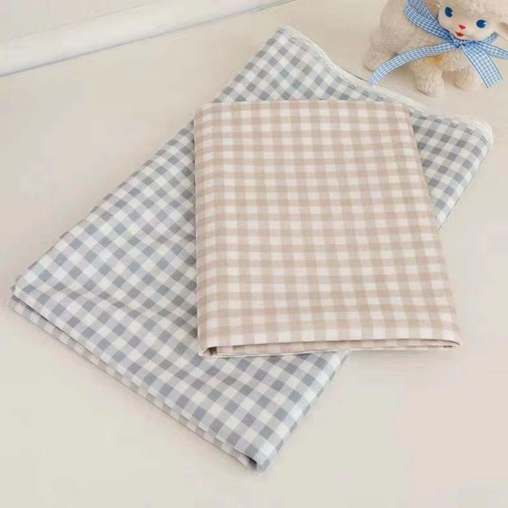 Dust-proof Plaid Tablecloth 120x120cm Ins Table Cloth Premium Dining Table Protector Student