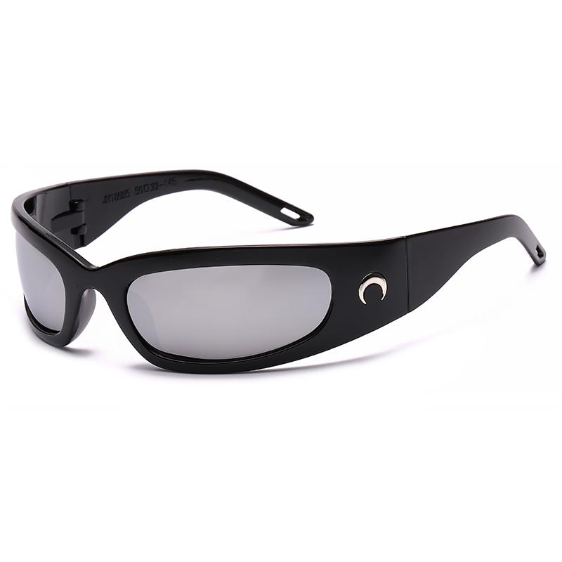 New Arrival Moon Rectangular Trend Sunglasses Women Man Cycling Outdoor Sports Vintage Hip Hop Punk UV400