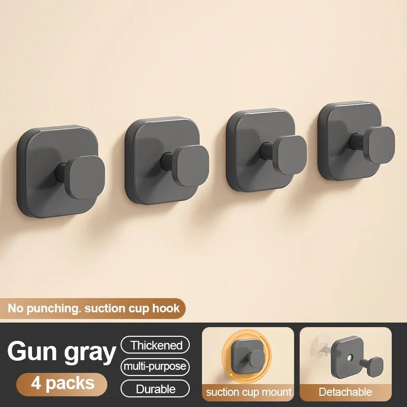 No-Drill Heavy Duty Suction Cup Hooks - Strong Adhesive Wall-Mounted Hooks for Coat, Entryway,Door Back, Bathroom & Home Storage