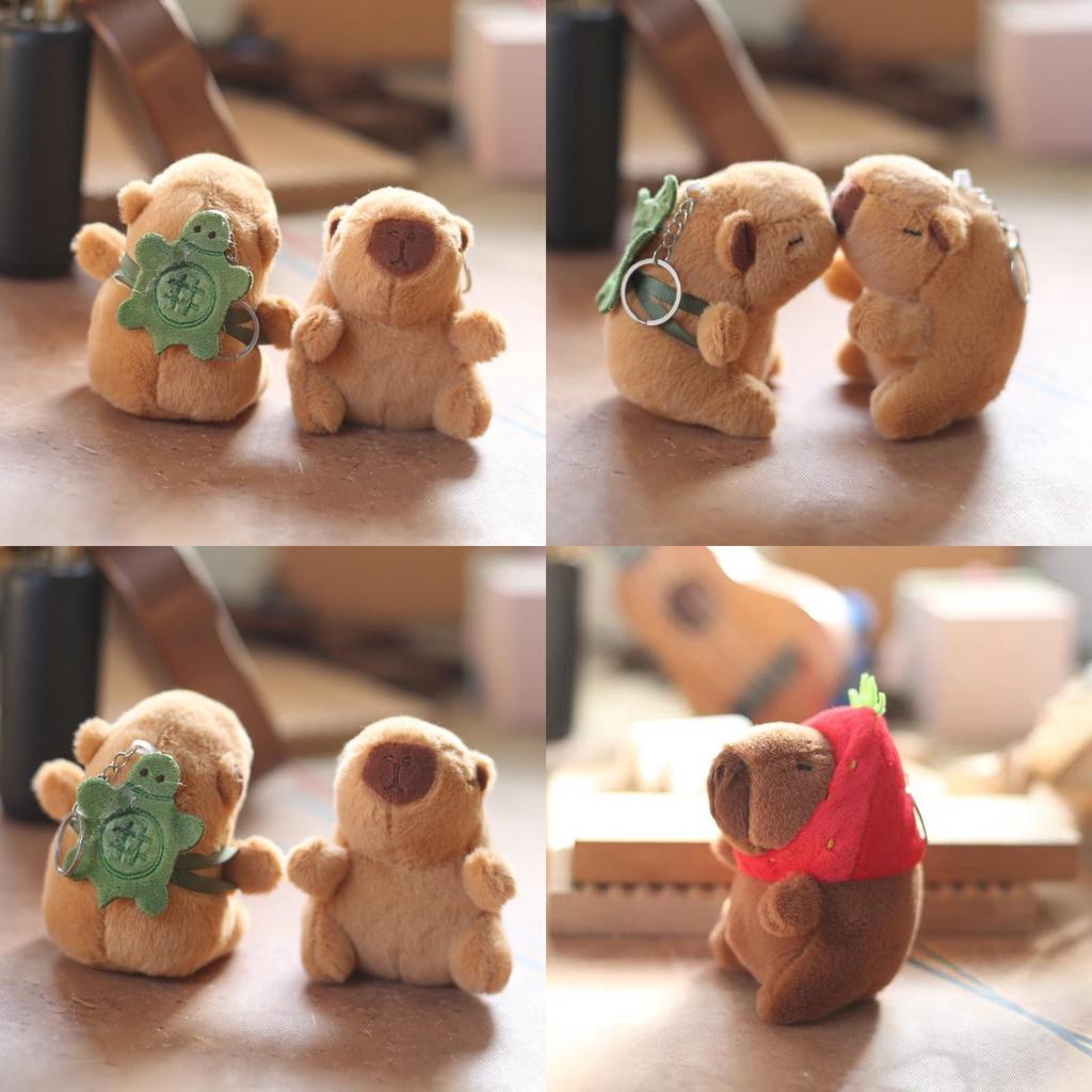 Cute Plush Capybara Keychain Pendant Toy Bag Decoration Doll