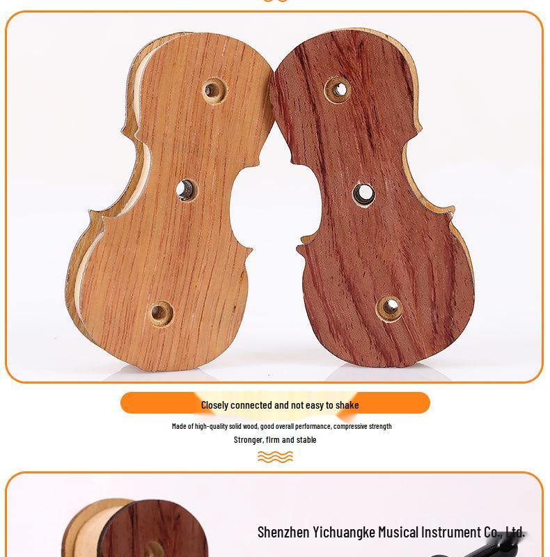 Violin Wall Mount with Solid Wood Base - Sturdy Violin Hanger and Stand