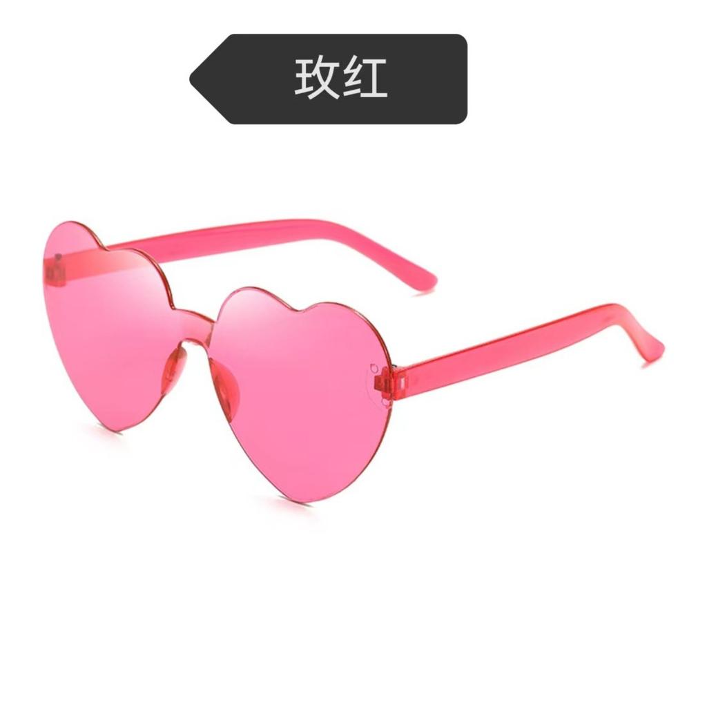 Heart Shape Sunglasses Love Heart Glasses Frameless Sunglasses