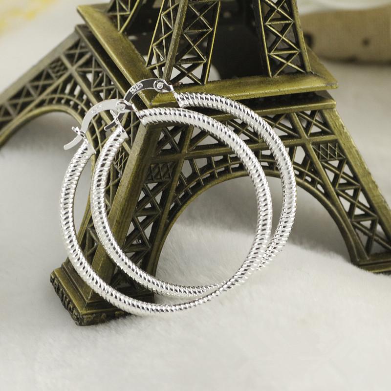 Cercei cu filet cerc șurub pentru femei Design mare de lux Bijuterii fine de nuntă vintage de bună calitate Dimensiune