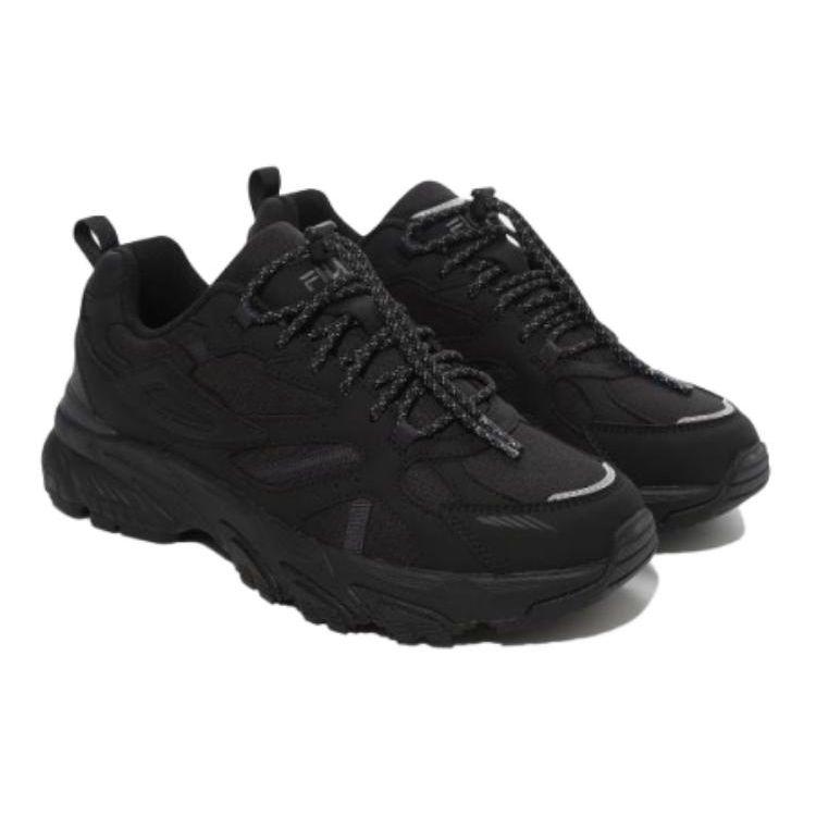 Fila Comfortable Versatile Shock Absorbing Breathable Low Top Running Shoes Unisex Sneaker Black 1RM02773G001