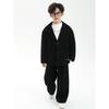 Boy's Suit Autumn and Winter Cotton and Thickened Boy's Handsome British Style Two-piece Suit