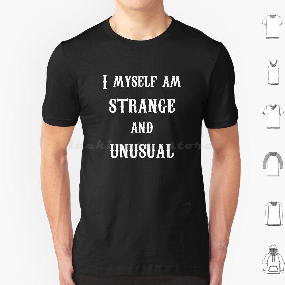 Strange And UnusualWhite Text T Shirt 6xl Cotton Cool Tee Strange And Unusual Strange Unusual Lydia Lydia Deetz Beetle Ghost