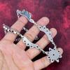 Indicolit Handgefertigte Edelsteinkette, 925 Massiv Sterlingsilber Kette Antikschmuck, Für Verlobungsgeschenk