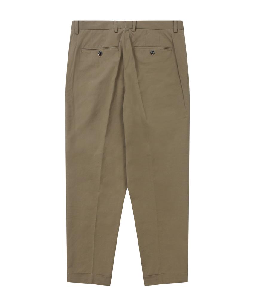 SOLEW Double-Pleat Tapered Pants_Khaki Brown