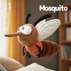 25cm Cute Summer Mosquito Plush Toys Cute Stuffed Bug with Angry Face Fluffy Mosquito Dolls Room Decor Children Birthday Gifts