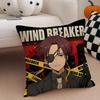 Sports Japanese Anime W-Wind Breaker Cushion Cover Throw Pillow Cover Hidden Button Durable Polyester Chair Cushion