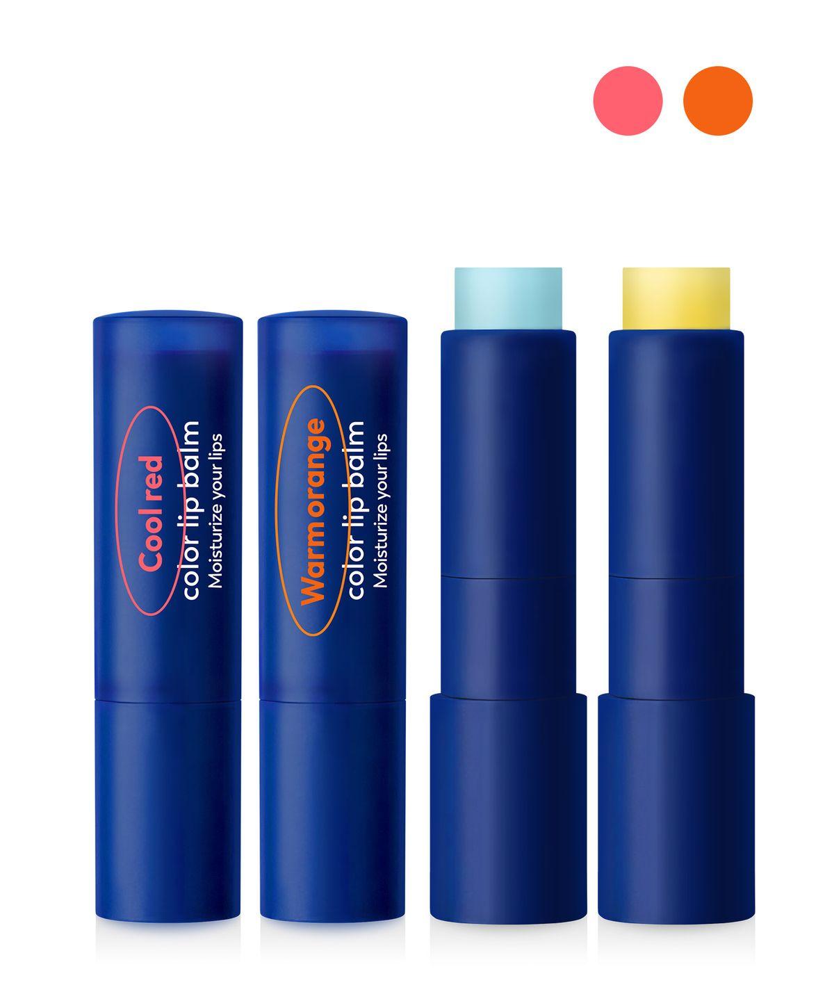 [2-Pack] Men s Color Change Lip Balm (2 Colors, Warm Tone, Cool Tone), 2-Piece Set