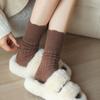 5 Pairs of Thick Woolen Socks for Women, Winter Warmth, Solid Color Long Tube Pile Socks, Warm Fleece Women's Socks