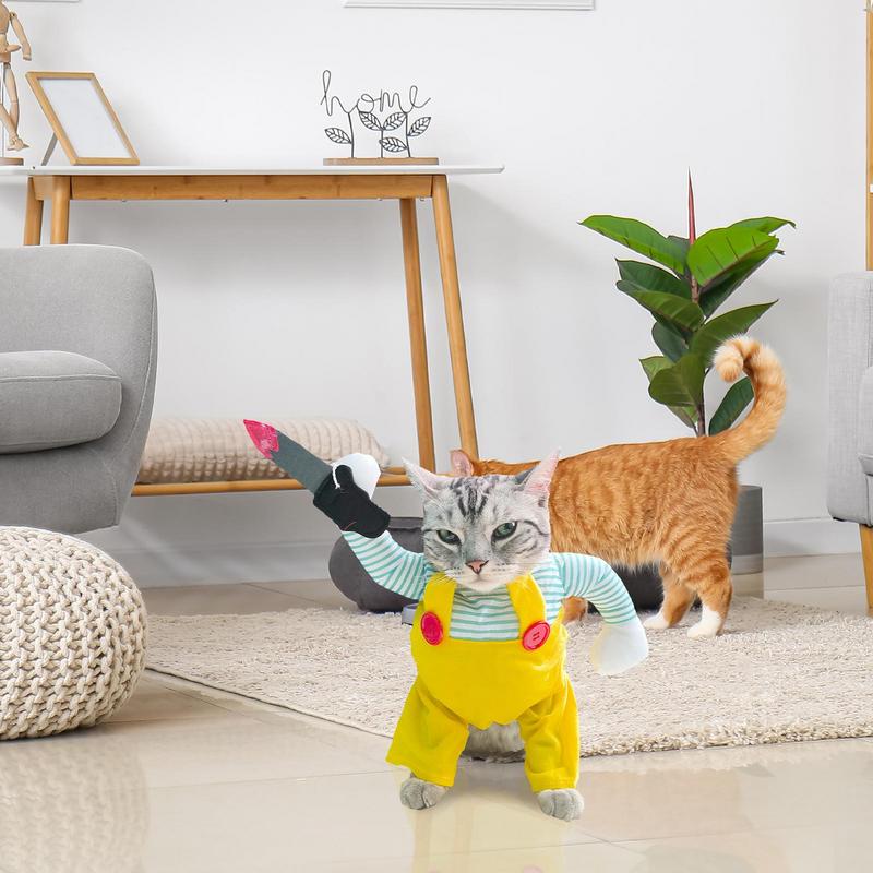Halloween Cat Costumes Assassin Costume Novelty Cosplay Dog Clothes Photo Props Halloween Outfit For Cats & Small Dogs Party