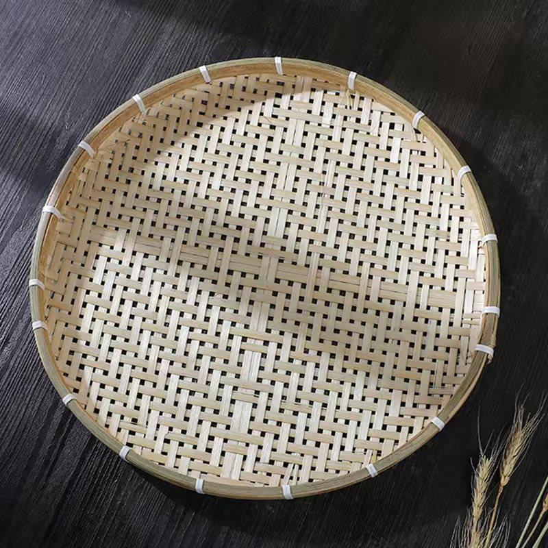 Multi-Layer Bamboo Winnowing Basket Rack for Drying and Storage