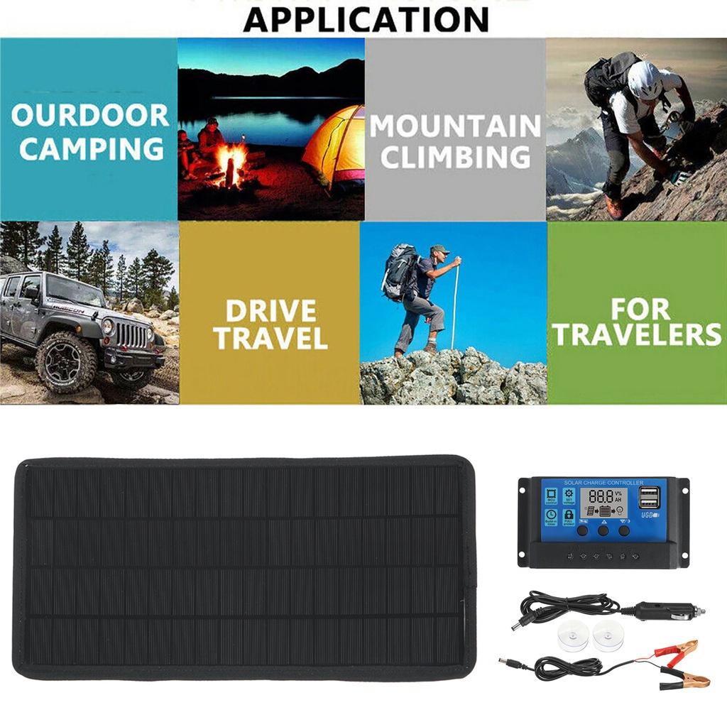 300W Solární Panel Kit Kompletní USB S Regulátorem Solární Články pro Auto Jachtu Obytný Vůz Loď Moblie Telefon Nabíječka Baterií 370*180MM