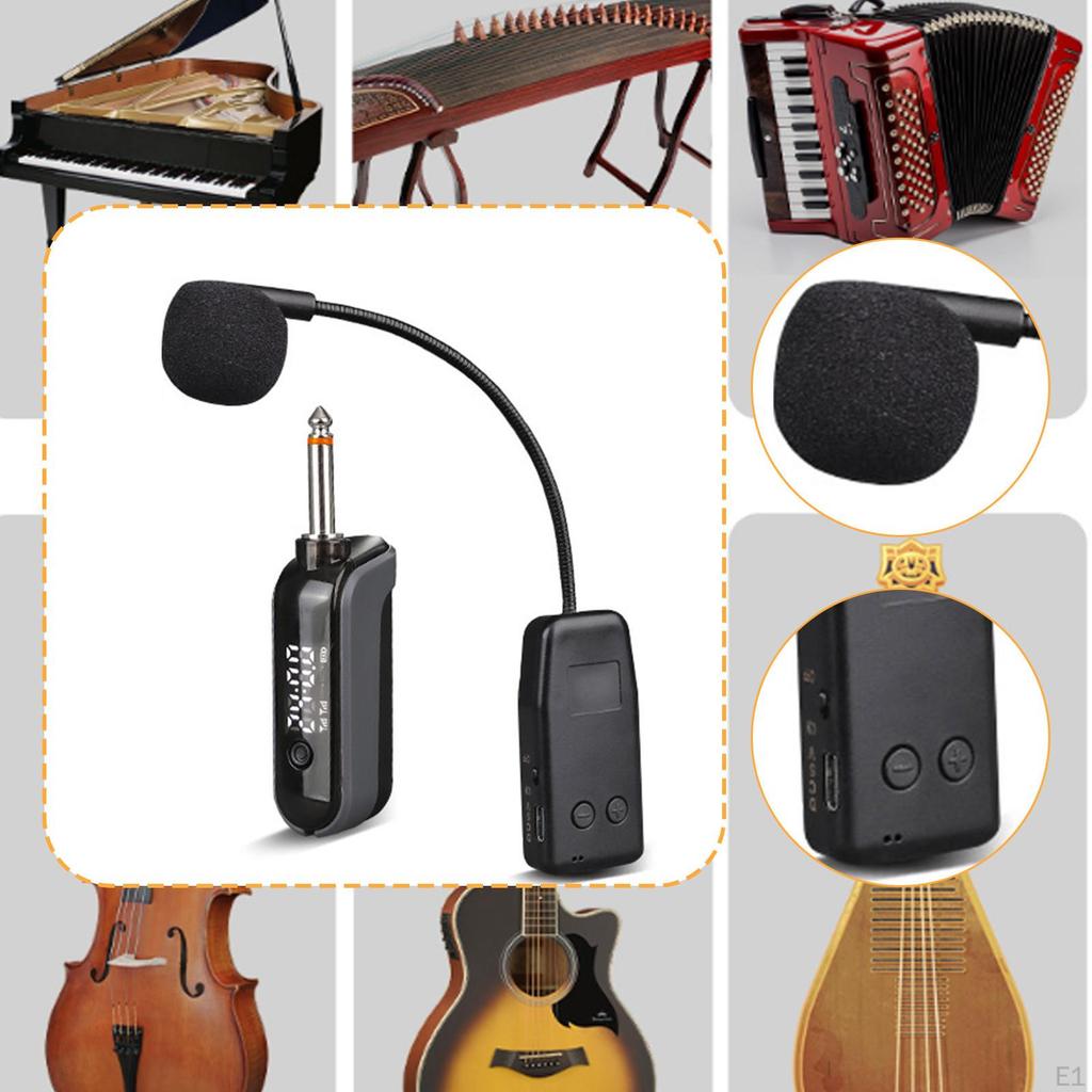 Instrument and Receiver with Transmitter Cello System for Guitar Stage Performances Teachers