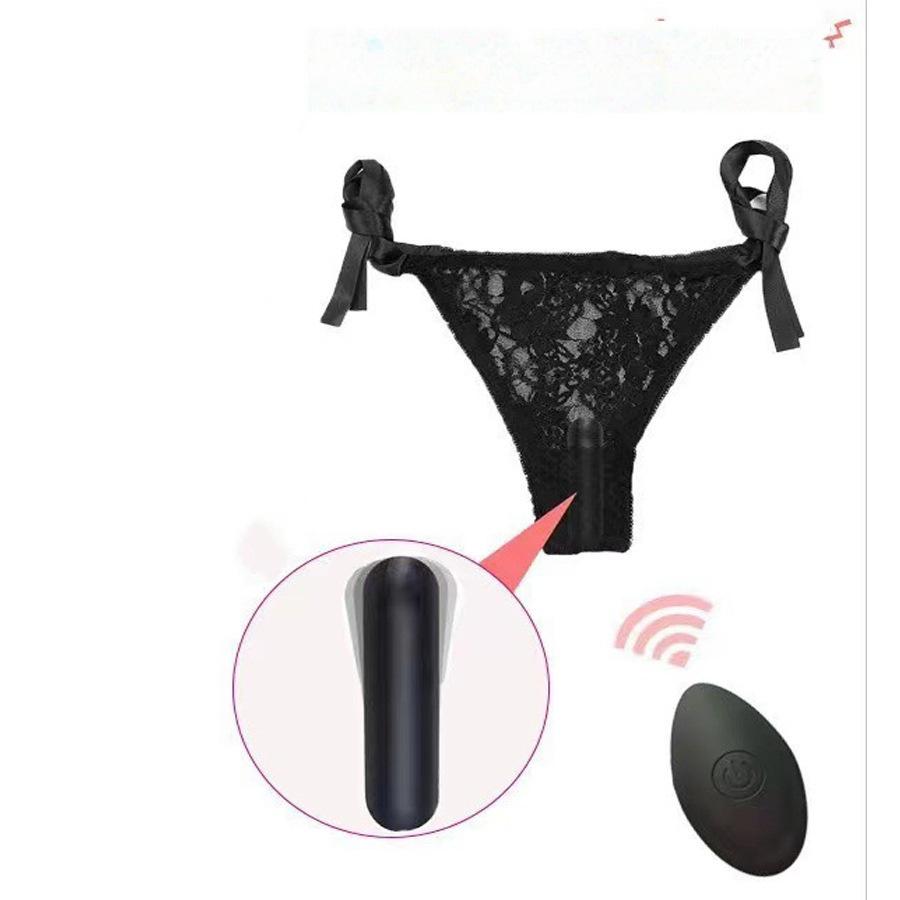 Wireless Remote Control Egg Vibrator Wearable Mini Clitoral Stimulator 10 Modes Strong Vibration Lace Sexy Panties Set Adult Sex Toys for Women