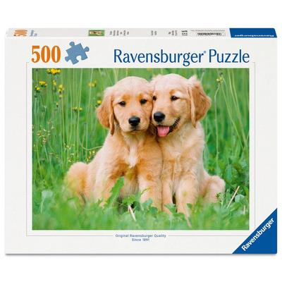 Ravensburger - Puzzle 500 Pièces - Les Frères Golden Retriever (Collection Bébés Animaux) - Dès 12 Ans - 12001902