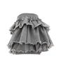 Plasma Sphere Tutu Tiered French Ferry Shirred Tiered Mini Skirt Pants_Gray