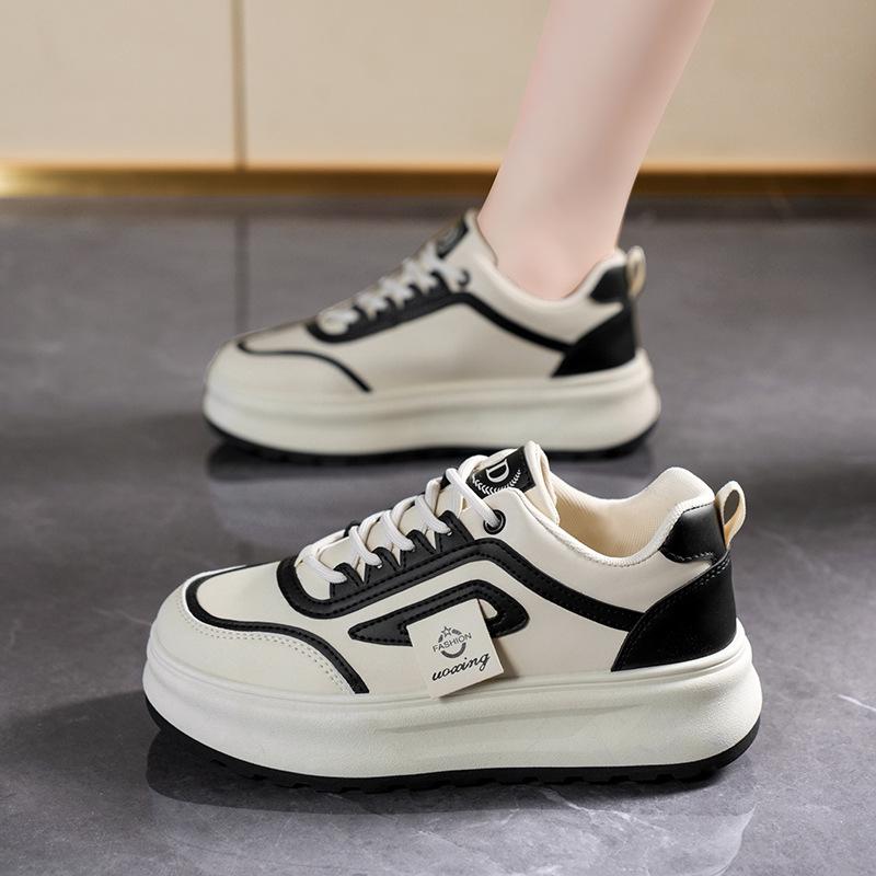 2025 spring women's shoes new breathable little white shoes women's ins Korean version of versatile platform sports and leisure board shoes trendy