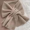 Neck Guard Shawl Solid Color Cross Scarf Knitted Neckerchief Wrap Neck Warmer Women