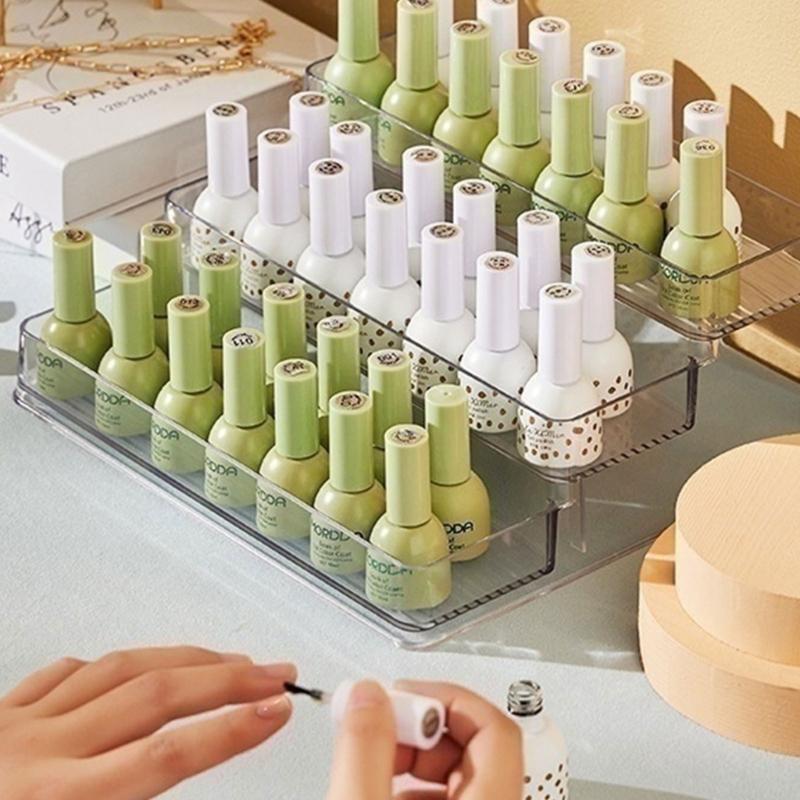 Stylish Doll Display Stand 3 Tiers Desktop Perfumes Shelf Cosmetic Organizer Rack Desktop Makeup Organizer for Women
