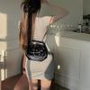 Women's Casual Summer Sweetheart Neck Slimming Dress - Solid Color, Cinched Waist, Short Skirt