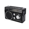 Rádio Alto-falante BT Portátil 5W Estéreo Bateria Solar Alimentação USB Lanterna LED Rádio de Emergência FM AM SW para Exterior Preto