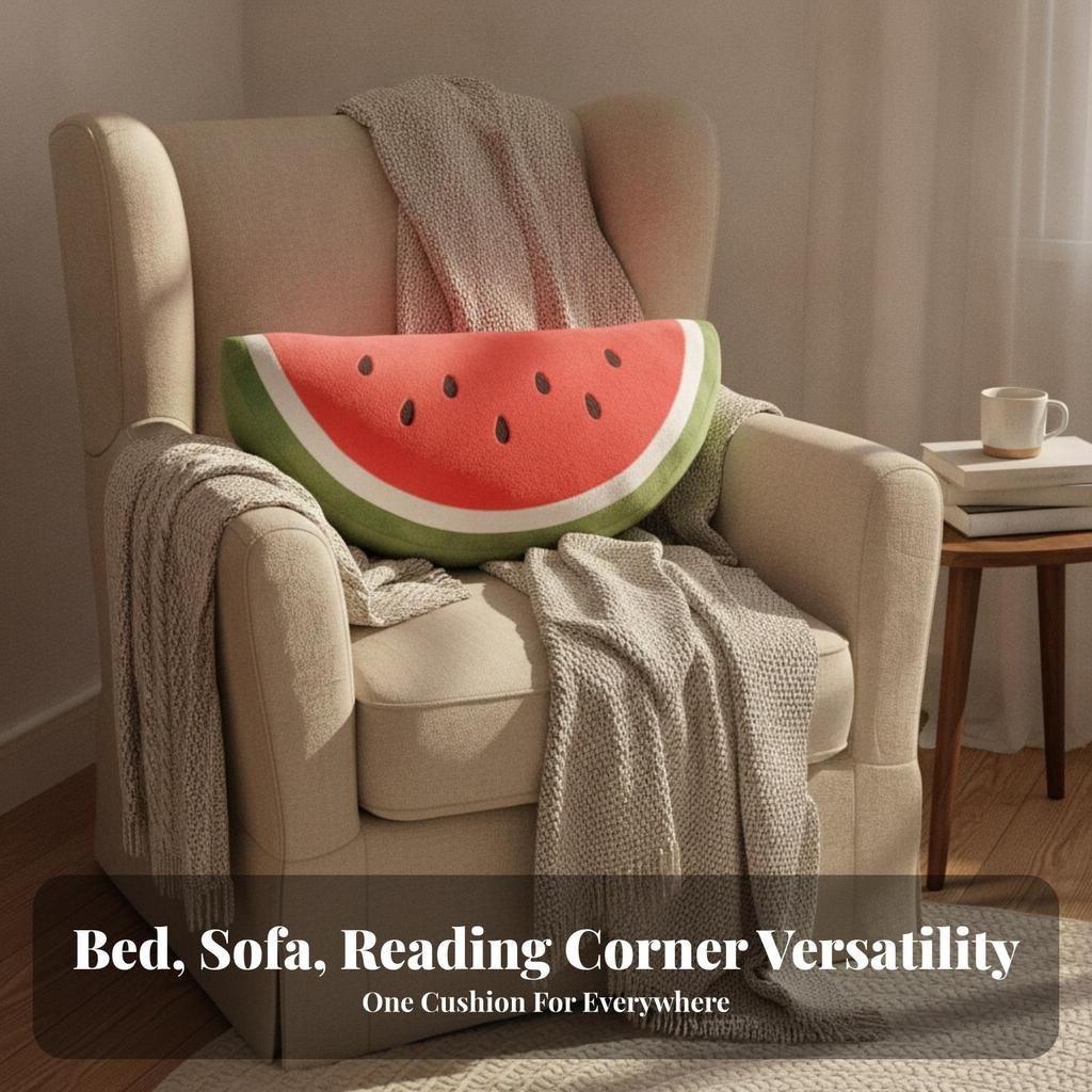 Watermelon Stuffed Toy Fruit Plushie Playful for Children, Teens