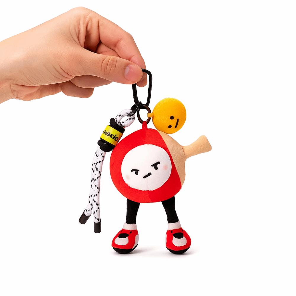 Fluffy Table Tennis Doll Pendant PP Cotton Sports Plush Keychain  Birthday Xmas Gift
