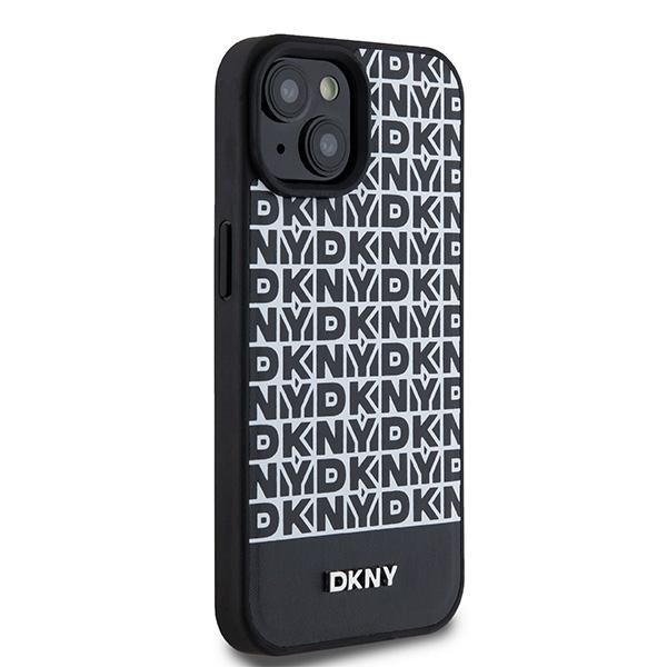 Dkny Dkhmp15Spsospk Iphone 15 / 14 / 136.1 Czarny/Black Hardcase Leather Printed Pattern Metal Logo Magsafe