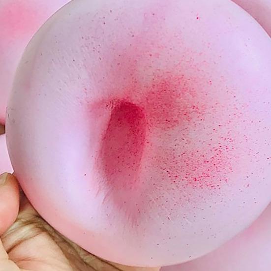 Pink Bun Stress Relief Toy Sticky Simulation Steamed Bun Squeeze Toy Slow Rising Dumpling Shape Sensory Fidget Toy
